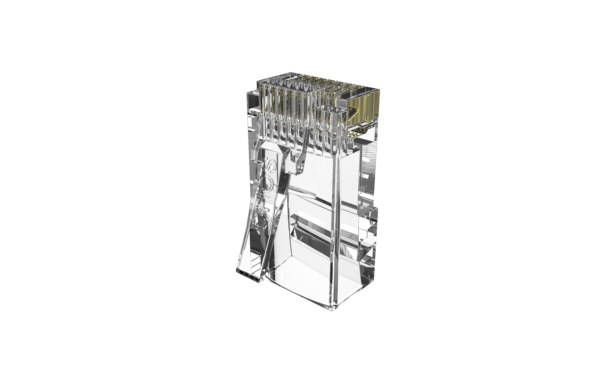 CONECTOR RJ45 MACHO DE PASSAGEM CAT.6 PARA CABO SOLIDO 02